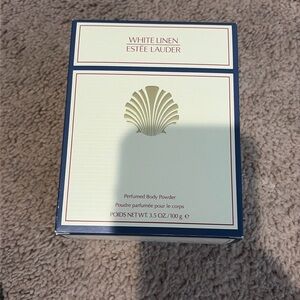 Estée Lauder white linin dusting powder new in box